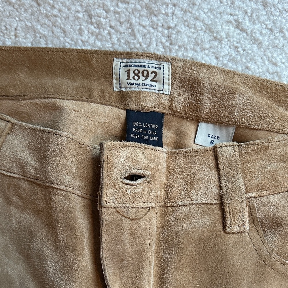 Vintage Abercrombie & Fitch Beige Real Suede Pant